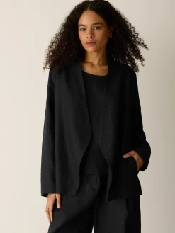 Heavy Organic Linen Angled Jacket