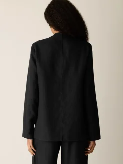 Heavy Organic Linen Angled Jacket