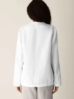 Heavy Organic Linen Angled Jacket