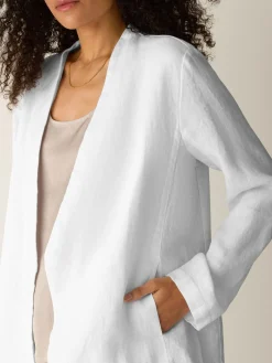 Heavy Organic Linen Angled Jacket