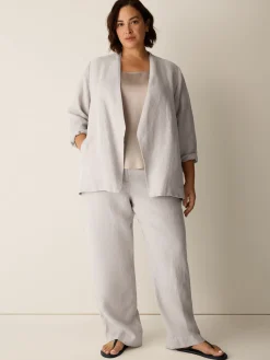 Heavy Organic Linen Angled Jacket