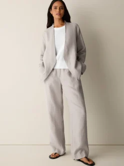Heavy Organic Linen Angled Jacket