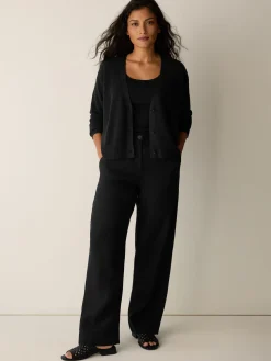 Heavy Organic Linen Full-Length Straight Trouser