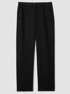 Heavy Organic Linen Full-Length Straight Trouser
