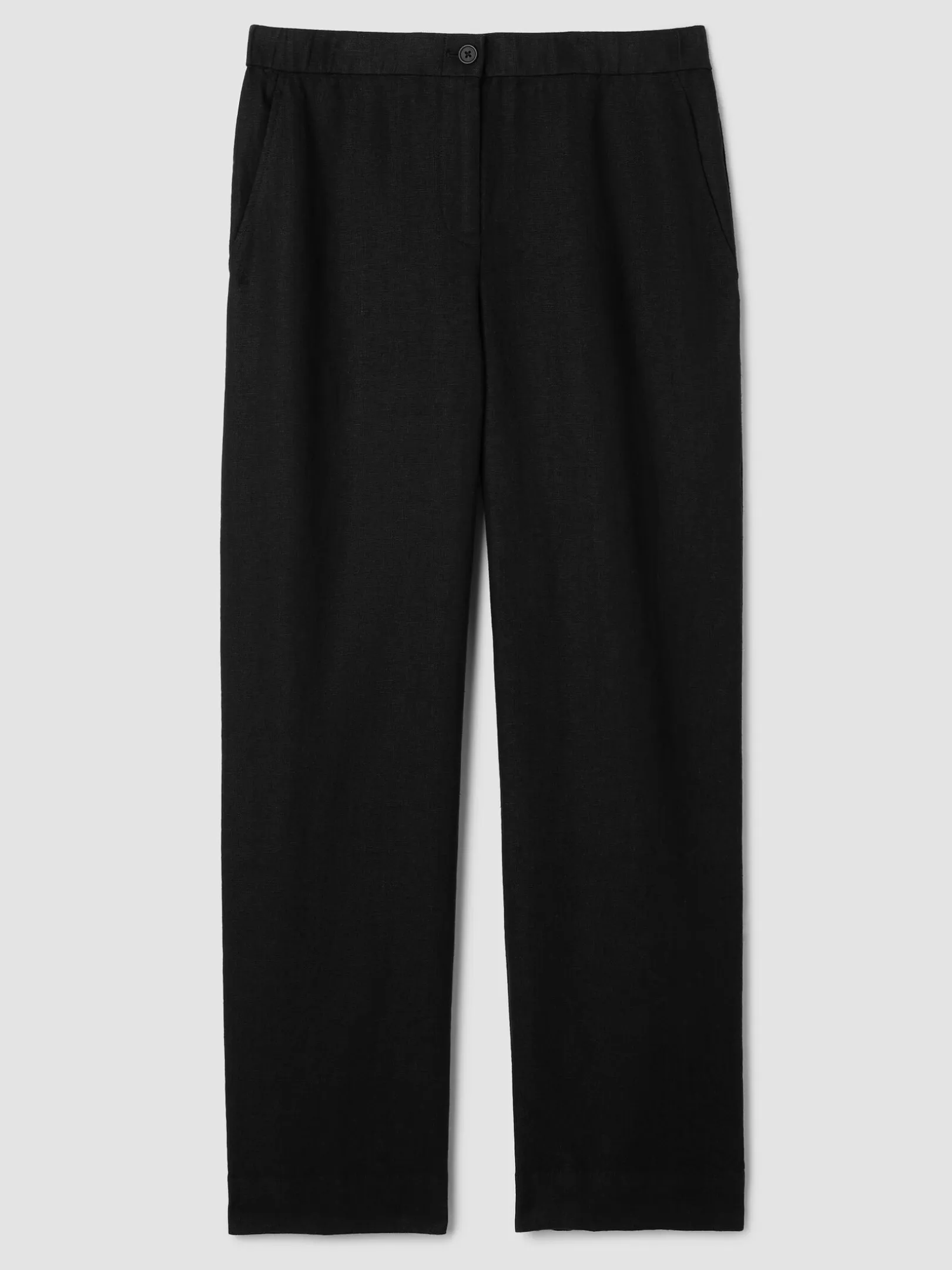 Heavy Organic Linen Full-Length Straight Trouser