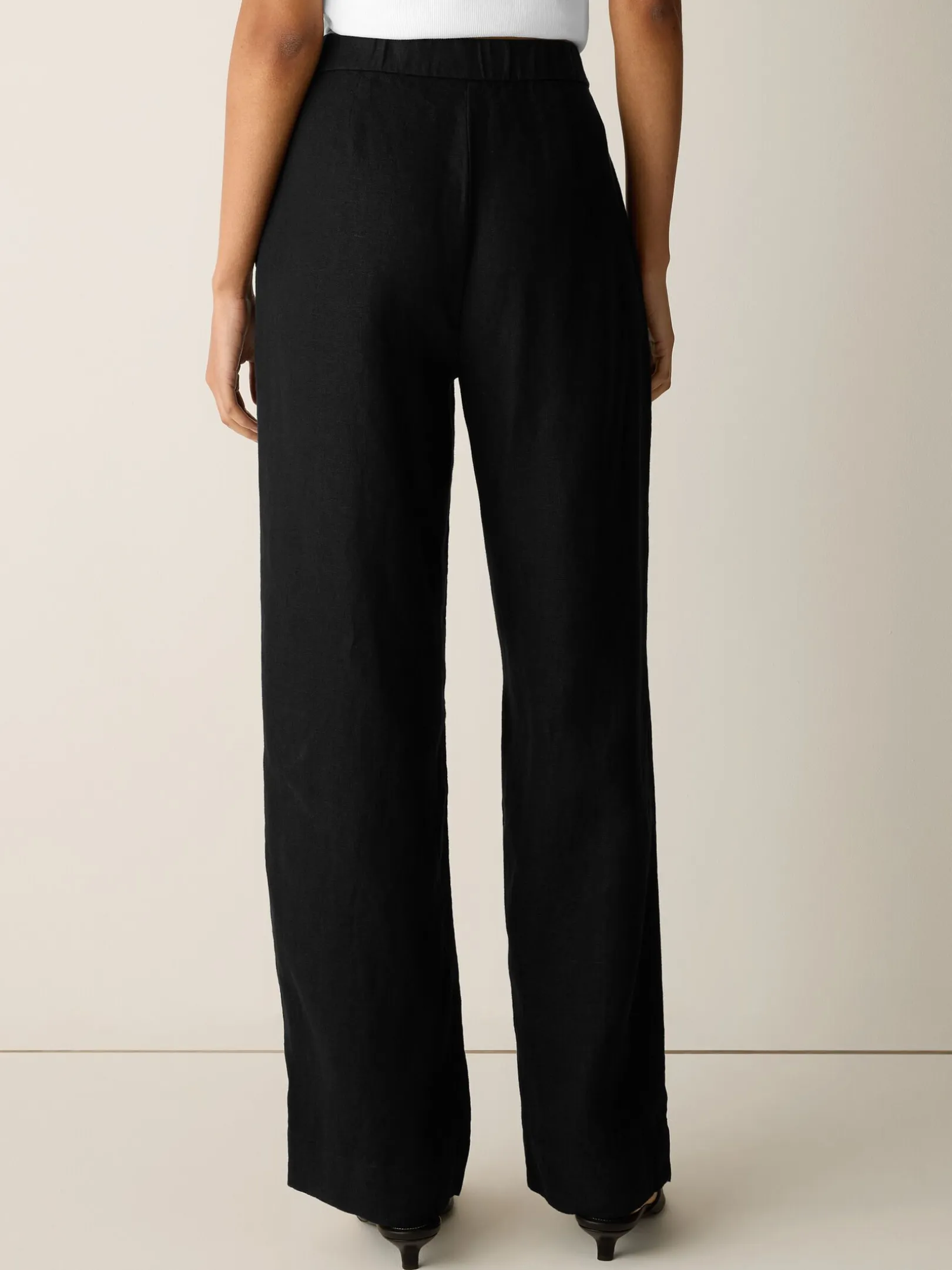 Heavy Organic Linen Full-Length Straight Trouser