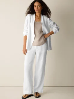 Heavy Organic Linen Full-Length Straight Trouser