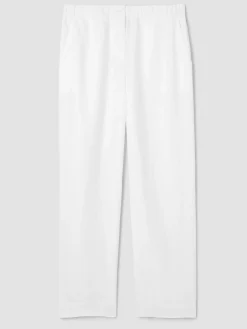 Heavy Organic Linen Full-Length Straight Trouser