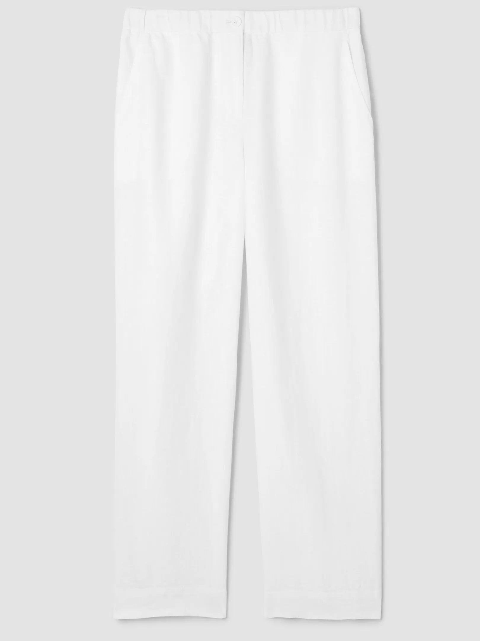 Heavy Organic Linen Full-Length Straight Trouser