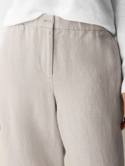 Heavy Organic Linen Full-Length Straight Trouser