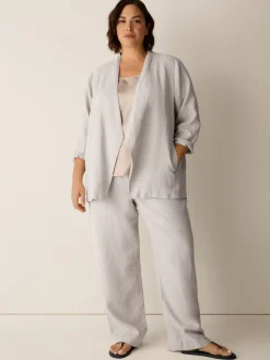 Heavy Organic Linen Full-Length Straight Trouser
