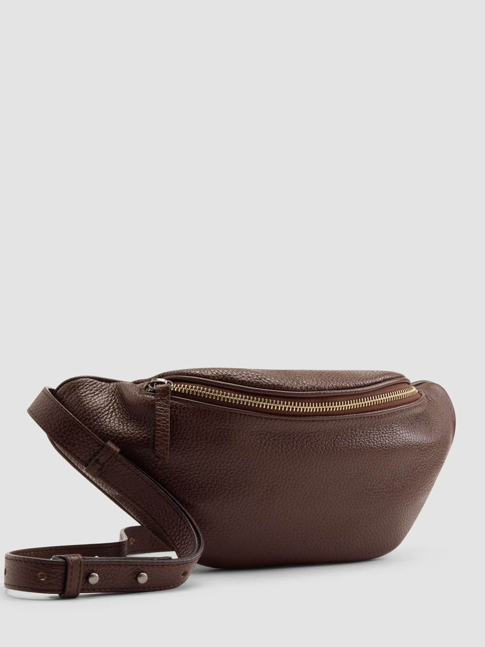 Italian Pebbled Leather Belt Bag