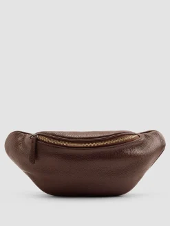 Italian Pebbled Leather Belt Bag