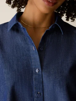 Lightweight Organic Cotton Denim Classic Collar Shirt