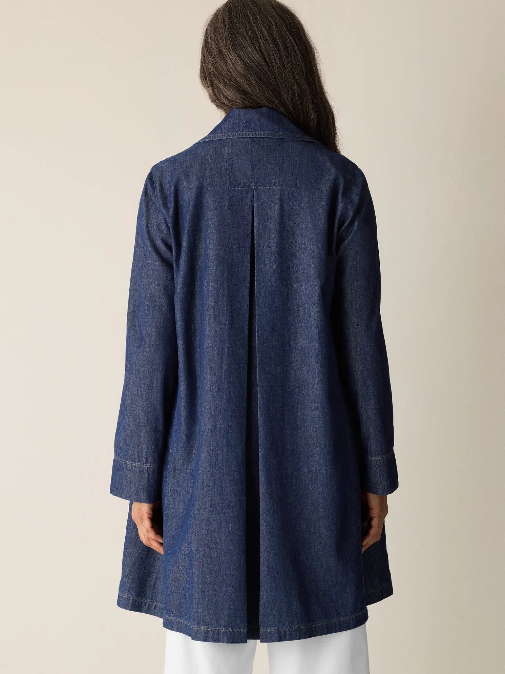 Lightweight Organic Cotton Denim Trench Coat