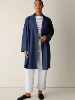 Lightweight Organic Cotton Denim Trench Coat