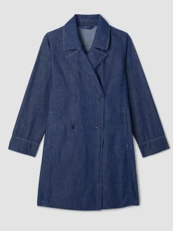 Lightweight Organic Cotton Denim Trench Coat