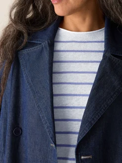 Lightweight Organic Cotton Denim Trench Coat