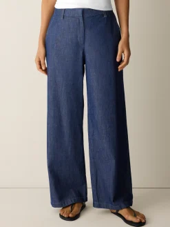 Lightweight Organic Cotton Denim Full-Length Trouser