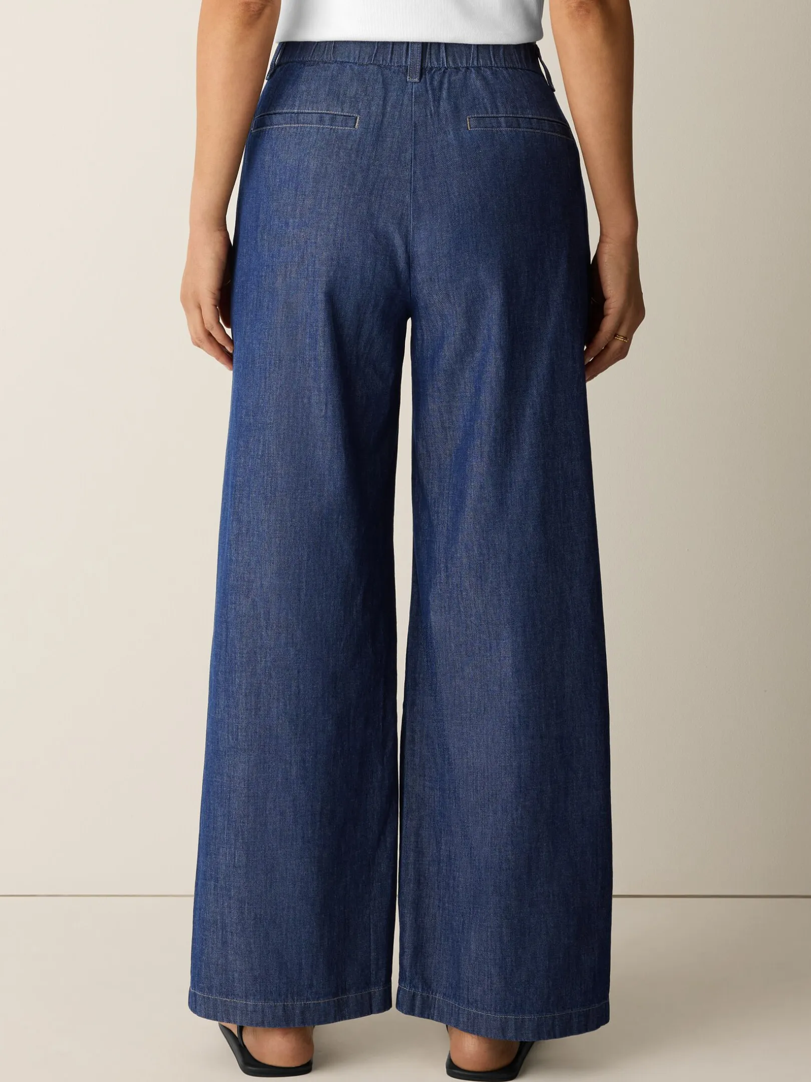 Lightweight Organic Cotton Denim Full-Length Trouser