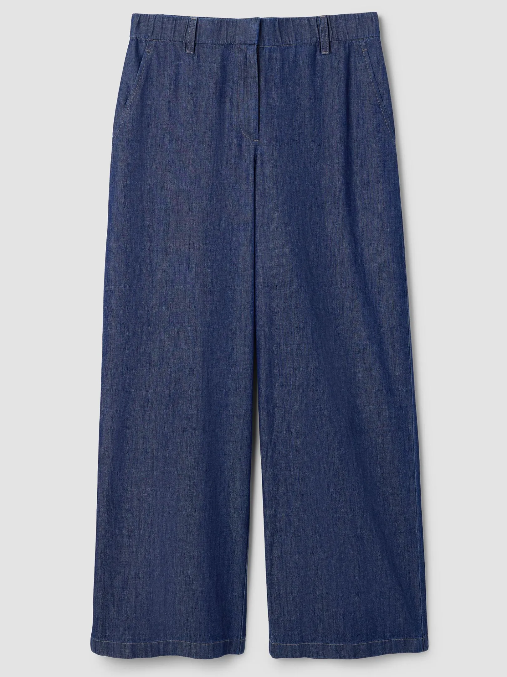 Lightweight Organic Cotton Denim Full-Length Trouser