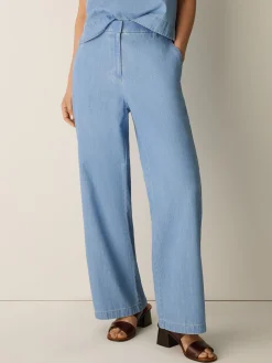 Lightweight Organic Cotton Denim Full-Length Trouser
