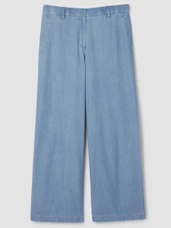Lightweight Organic Cotton Denim Full-Length Trouser