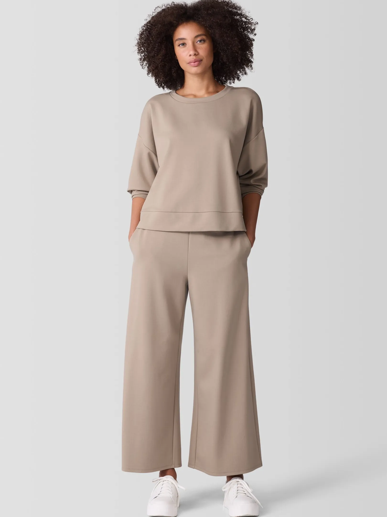 Lightweight PonteWide-Leg Pant