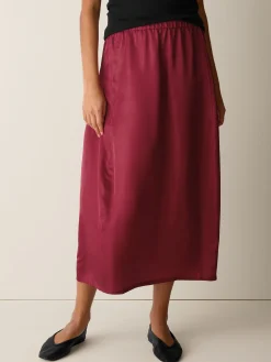 Lightweight Satin Shimmer Lantern Skirt