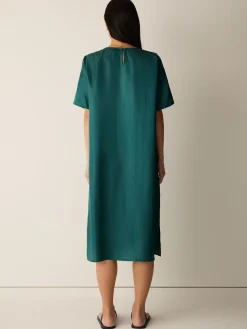 Lightweight Satin Shimmer Tee Dress