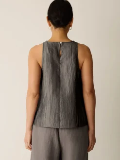 Linen Sheen Halter Neck Top