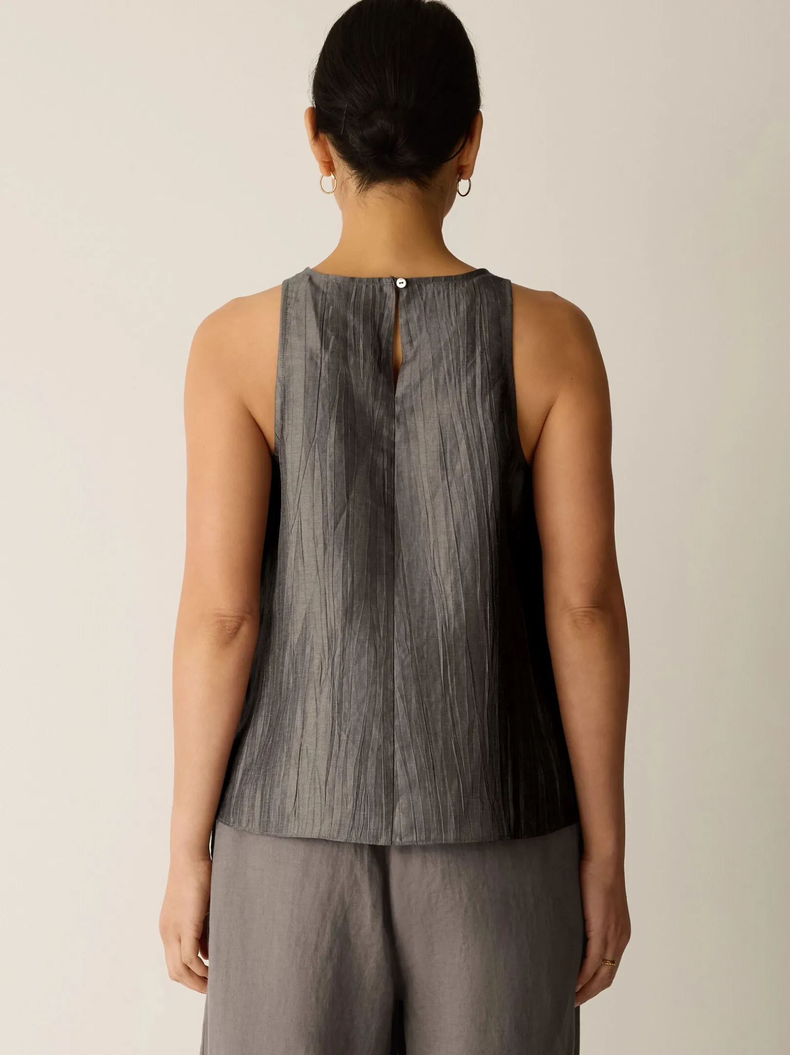 Linen Sheen Halter Neck Top