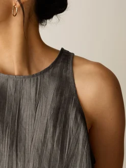 Linen Sheen Halter Neck Top