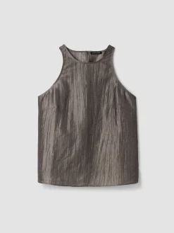 Linen Sheen Halter Neck Top