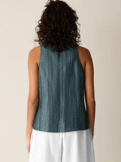 Linen Sheen Halter Neck Top