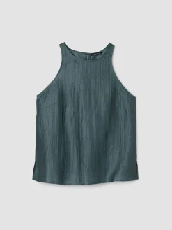 Linen Sheen Halter Neck Top