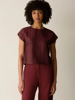 Linen Sheen Square Top
