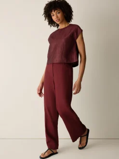 Linen Sheen Square Top
