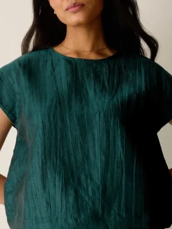Linen Sheen Square Top
