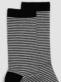 Micro Stripe Cotton Trouser Sock