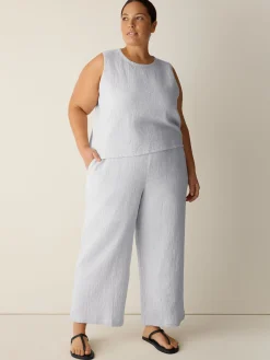 Organic Cotton Doubleweave Wide-Leg Pant
