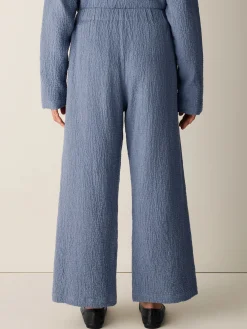 Organic Cotton Doubleweave Wide-Leg Pant