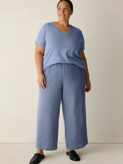 Organic Cotton Doubleweave Wide-Leg Pant