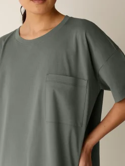 Organic Cotton Interlock Crew Neck Sleep Dress