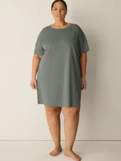 Organic Cotton Interlock Crew Neck Sleep Dress