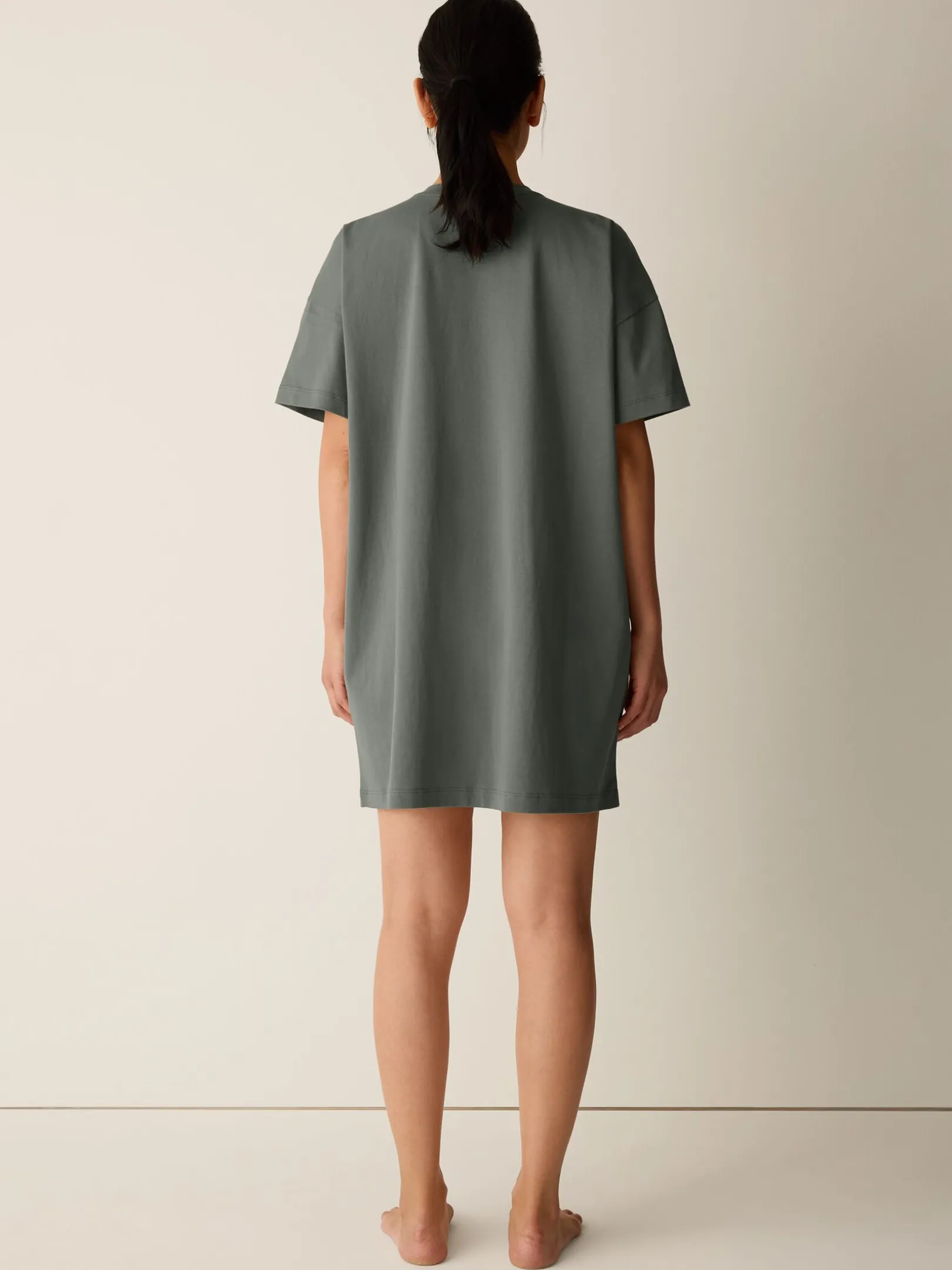 Organic Cotton Interlock Crew Neck Sleep Dress
