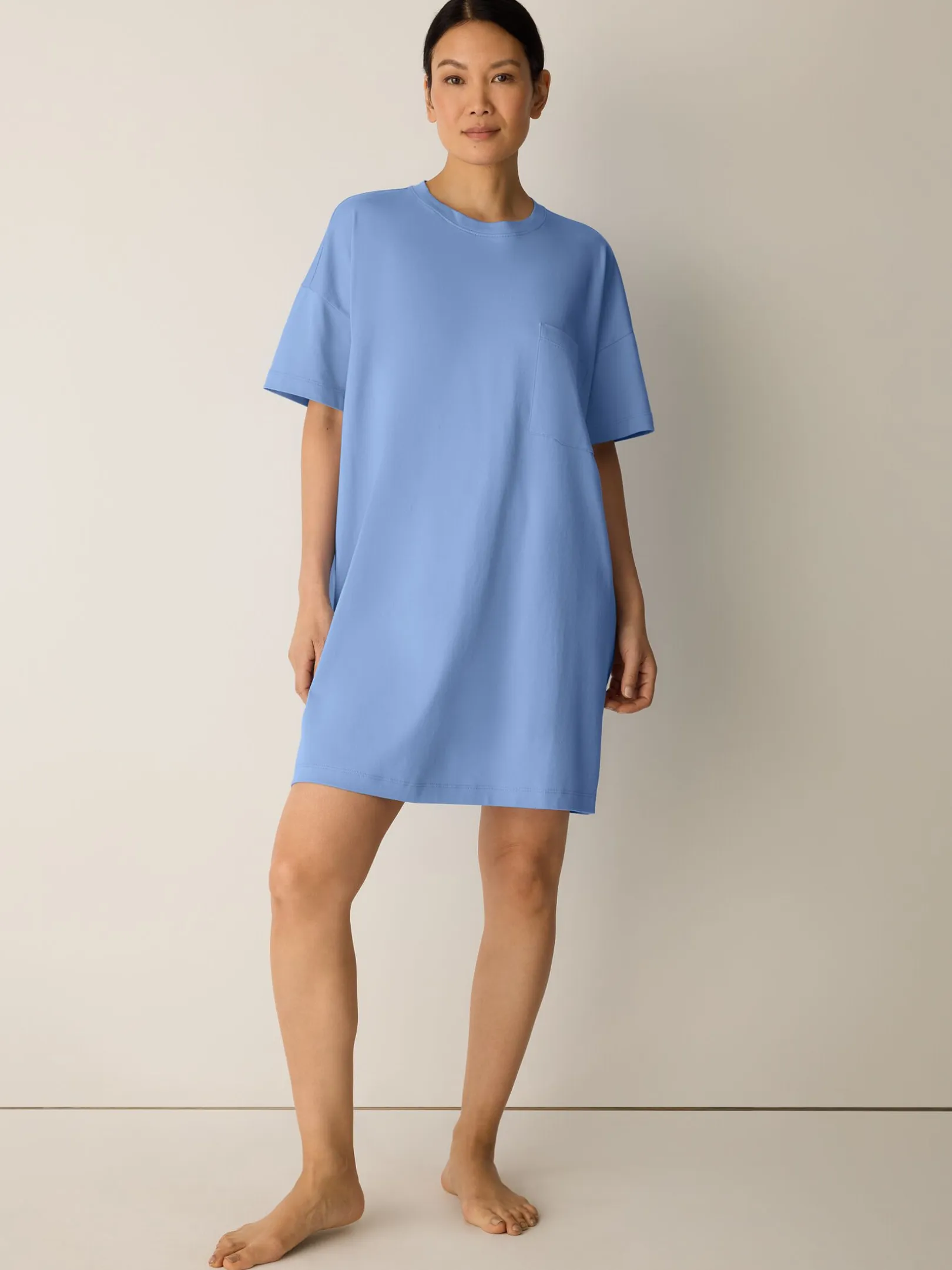 Organic Cotton Interlock Crew Neck Sleep Dress