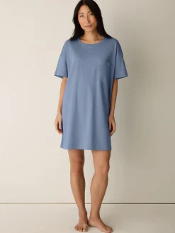 Organic Cotton Interlock Crew Neck Sleep Dress