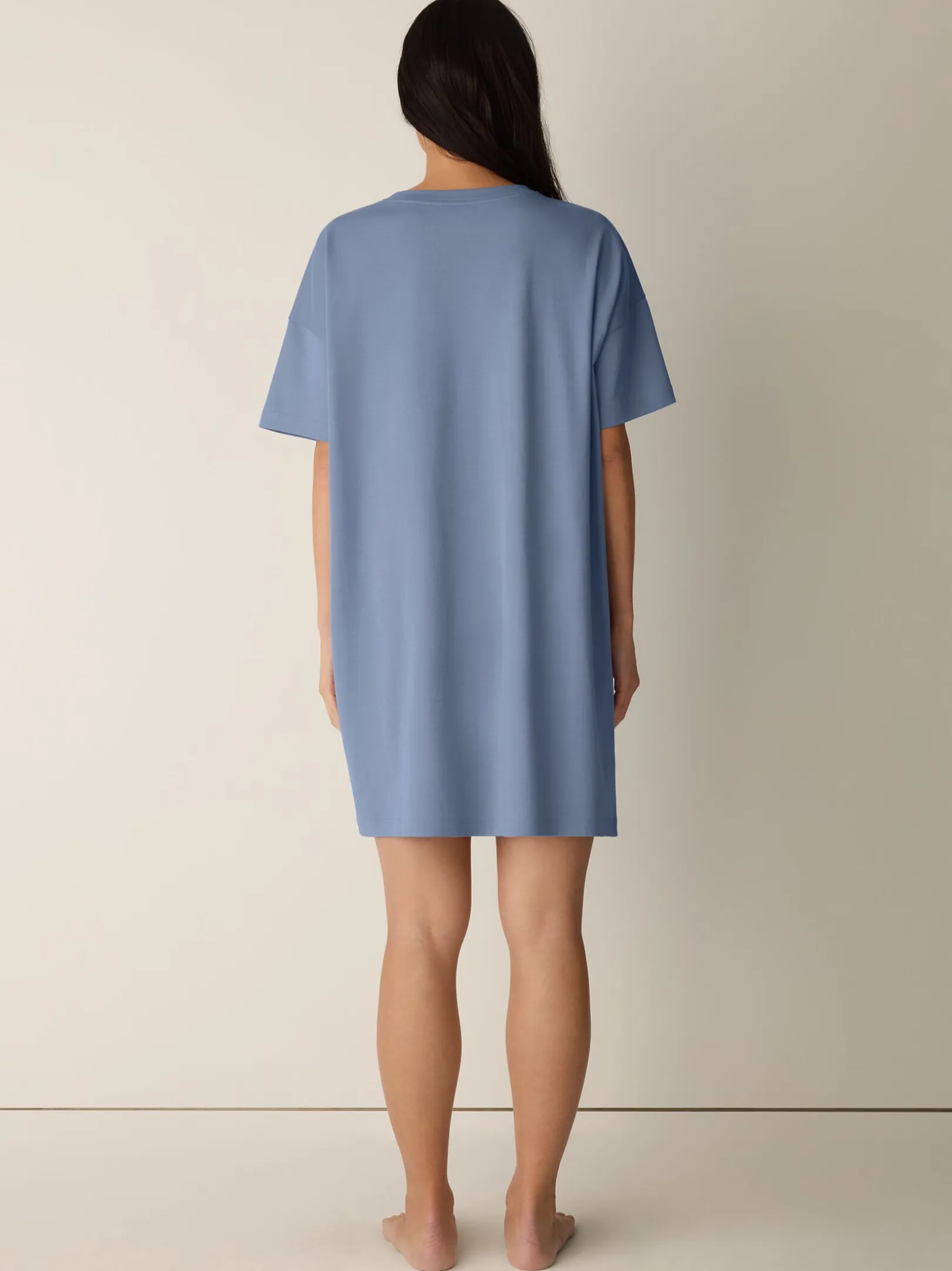 Organic Cotton Interlock Crew Neck Sleep Dress