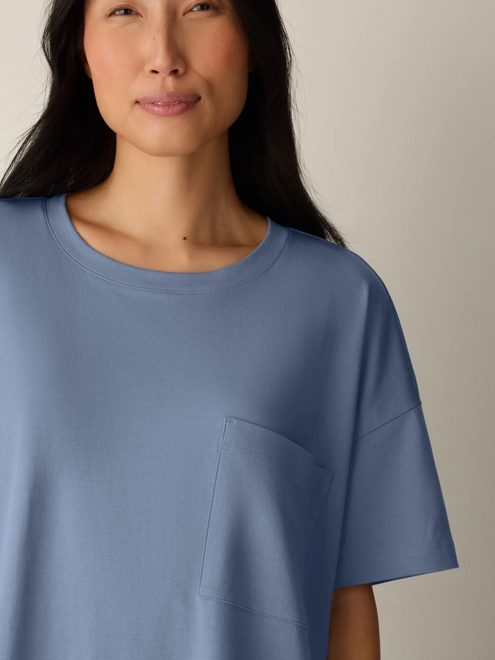 Organic Cotton Interlock Crew Neck Sleep Dress
